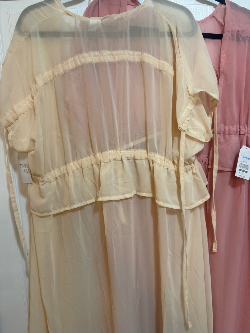 Time and Tru Pink and Cream Swim Coverup Set - Picture 4 of 4